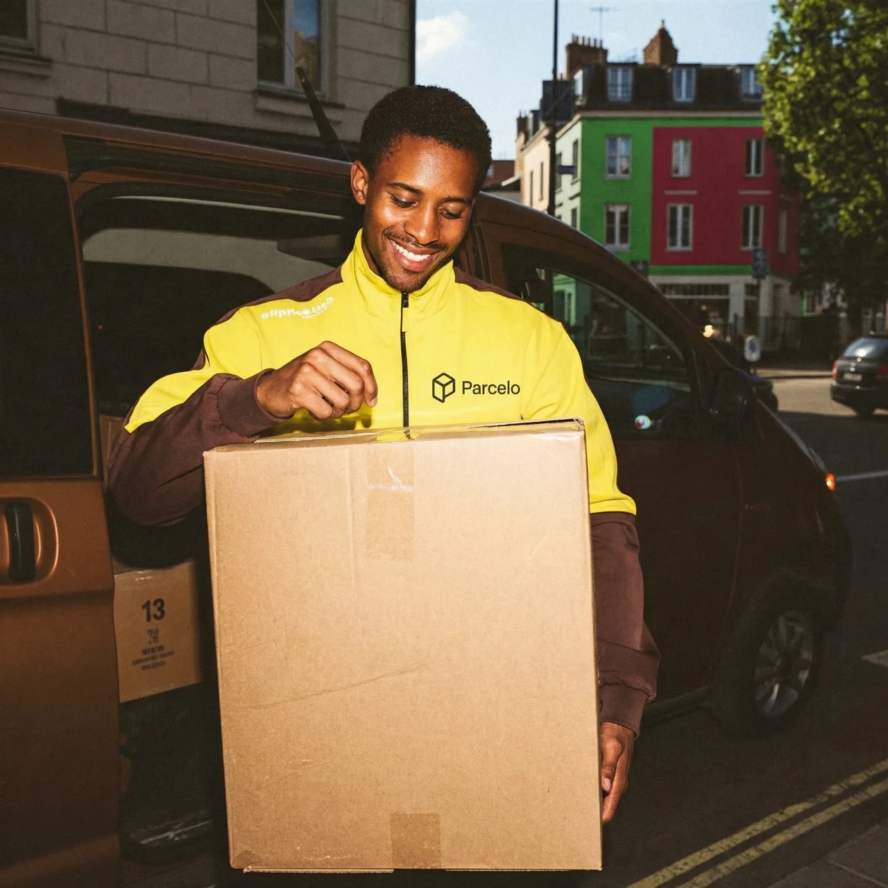 Livreur indépendant Parcelo en livraison