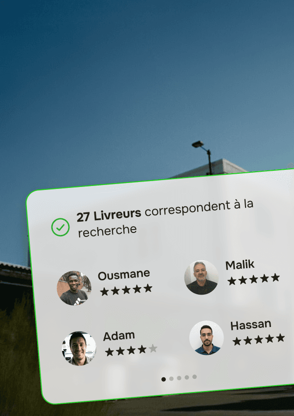 Trouve des livreurs